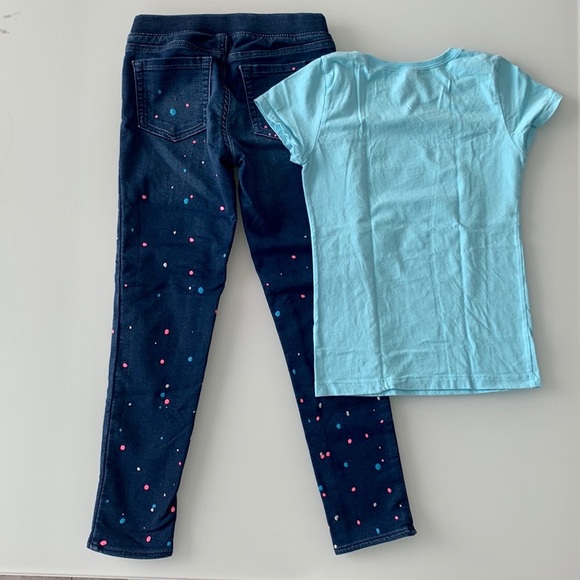 Lands’End Jeggings/Texting Top - Picture 2 of 3